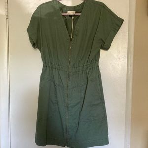 Universal Thread Military Inspired Zip Dress Olive Green Size Small NWT
